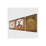Pinecone Hz. Muhammed Lafzı, Esma'ül Hüsna, Semazen Taş Duvar Tablosu - Ahşap Çerçeveli Taş Tablo - 25x25 cm - 3 Parça Set - Dekoratif Duvar Sanatı - Modern Ev ve Ofis Duvar Dekoru W3-354