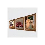 Pinecone İki Müzisyen Kız Tablosu, Semazen, Nar Taş Duvar Tablosu - Ahşap Çerçeveli Taş Tablo - 25x25 cm - 3 Parça Set - Dekoratif Duvar Sanatı - Modern Ev ve Ofis Duvar Dekoru W3-852