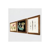 Pinecone Lale Ebru Sanatı, Elif, Şahmeran Taş Duvar Tablosu - Ahşap Çerçeveli Taş Tablo - 25x25 cm - 3 Parça Set - Dekoratif Duvar Sanatı - Modern Ev ve Ofis Duvar Dekoru W3-644