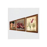 Pinecone Lale Ebru Sanatı, İki Müzisyen Kız Tablosu, Nar Taş Duvar Tablosu - Ahşap Çerçeveli Taş Tablo - 25x25 cm - 3 Parça Set - Dekoratif Duvar Sanatı - Modern Ev ve Ofis Duvar Dekoru W3-1479