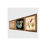 Pinecone Lotus Çiçeği, Lale Ebru Sanatı, Şahmeran Taş Duvar Tablosu - Ahşap Çerçeveli Taş Tablo - 25x25 cm - 3 Parça Set - Dekoratif Duvar Sanatı - Modern Ev ve Ofis Duvar Dekoru W3-669