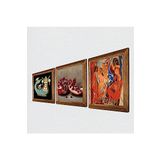 Pinecone Picasso Avignonlu Kızlar, Şahmeran, Nar Taş Duvar Tablosu - Ahşap Çerçeveli Taş Tablo - 25x25 cm - 3 Parça Set - Dekoratif Duvar Sanatı - Modern Ev ve Ofis Duvar Dekoru W3-1033