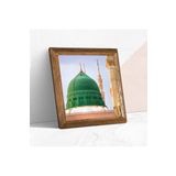 Pinecone Ravza-i Mutahhara Taş Duvar Tablosu - Ahşap Çerçeveli Taş Tablo - 25x25 cm - Dekoratif Duvar Sanatı - Modern Ev ve Ofis Duvar Dekoru W1-56