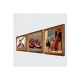Pinecone Satranç Oyunu, Semazen, Nar Taş Duvar Tablosu - Ahşap Çerçeveli Taş Tablo - 25x25 cm - 3 Parça Set - Dekoratif Duvar Sanatı - Modern Ev ve Ofis Duvar Dekoru W3-854