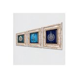 Pinecone Stone Ayet-el Kürsi, Hu, Araf Suresi 31.Ayet Taş Duvar Tablosu - Çerçeveli Taş Tablo - Dekoratif Duvar Sanatı - Modern Ev ve Ofis Duvar Dekoru T3-149