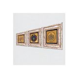 Pinecone Stone Ayet-el Kürsi, La İlahe İllallah, Nazar Taş Duvar Tablosu - Çerçeveli Taş Tablo - Dekoratif Duvar Sanatı - Modern Ev ve Ofis Duvar Dekoru T3-308