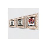 Pinecone Stone Çini Sanatı, Nar Ağacı, Fatma Ana Eli (Hamsa) Taş Duvar Tablosu - Çerçeveli Taş Tablo - Dekoratif Duvar Sanatı - Modern Ev ve Ofis Duvar Dekoru T3-18