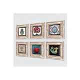 Pinecone Stone Çini Sanatı, Şahmeran, Hayat Ağacı, Nar Ağacı, Nar, Fatma Ana Eli Taş Duvar Tablosu - Çerçeveli Taş Tablo - Dekoratif Duvar Sanatı - Modern Ev ve Ofis Duvar Dekoru K6-19