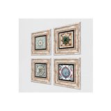 Pinecone Stone Desen, Fas Desenli Vintage, Çini Sanatı Taş Duvar Tablosu - Çerçeveli Taş Tablo - Dekoratif Duvar Sanatı - Modern Ev ve Ofis Duvar Dekoru K4-130
