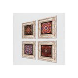 Pinecone Stone Desen, Mandala Taş Duvar Tablosu - Çerçeveli Taş Tablo - Dekoratif Duvar Sanatı - Modern Ev ve Ofis Duvar Dekoru K4-1361