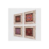 Pinecone Stone Desen, Mandala Taş Duvar Tablosu - Çerçeveli Taş Tablo - Dekoratif Duvar Sanatı - Modern Ev ve Ofis Duvar Dekoru T4-1361
