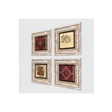 Pinecone Stone Desen, Vintage Çiçek Taş Duvar Tablosu - Çerçeveli Taş Tablo - Dekoratif Duvar Sanatı - Modern Ev ve Ofis Duvar Dekoru K4-1480