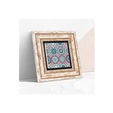 Pinecone Stone Etnik Desen Taş Duvar Tablosu - Çerçeveli Taş Tablo - Dekoratif Duvar Sanatı - Modern Ev ve Ofis Duvar Dekoru K1-377