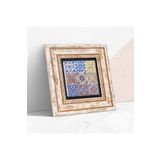 Pinecone Stone Etnik Desen Taş Duvar Tablosu - Çerçeveli Taş Tablo - Dekoratif Duvar Sanatı - Modern Ev ve Ofis Duvar Dekoru T1-378