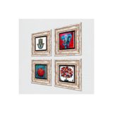 Pinecone Stone Fil, Nar Ağacı, Nar, Fatma Ana Eli (Hamsa) Taş Duvar Tablosu - Çerçeveli Taş Tablo - Dekoratif Duvar Sanatı - Modern Ev ve Ofis Duvar Dekoru K4-850