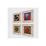 Pinecone Stone Fil, Vav, Nazar, Bereket Duası Taş Duvar Tablosu - Çerçeveli Taş Tablo - Dekoratif Duvar Sanatı - Modern Ev ve Ofis Duvar Dekoru T4-245