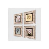 Pinecone Stone Gül, Vintage Çiçek, Ebru Sanatı, Kelebekli Çiçek Taş Duvar Tablosu - Çerçeveli Taş Tablo - Dekoratif Duvar Sanatı - Modern Ev ve Ofis Duvar Dekoru K4-1871