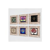 Pinecone Stone Hayat Ağacı, Nar Ağacı Taş Duvar Tablosu - Çerçeveli Taş Tablo - Dekoratif Duvar Sanatı - Modern Ev ve Ofis Duvar Dekoru T6-33