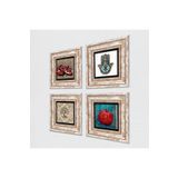 Pinecone Stone Hayat Ağacı, Nar, Fatma Ana Eli (Hamsa) Taş Duvar Tablosu - Çerçeveli Taş Tablo - Dekoratif Duvar Sanatı - Modern Ev ve Ofis Duvar Dekoru K4-104