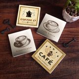 Pinecone Stone Kahve Taş Bardak Altlığı – 4’lü Set, 10x10 cm Dekoratif Masaüstü Koruyucu Doğaltaş Altlık |SC331|