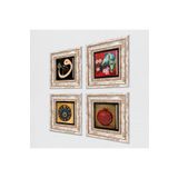 Pinecone Stone Kuş, Vav, Nazar, Bereket Duası Taş Duvar Tablosu - Çerçeveli Taş Tablo - Dekoratif Duvar Sanatı - Modern Ev ve Ofis Duvar Dekoru T4-241