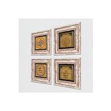 Pinecone Stone La İlahe İllallah, Nazar Duası, Bereket Duası, Mührü Şerif Taş Duvar Tablosu - Çerçeveli Taş Tablo - Dekoratif Duvar Sanatı - Modern Ev ve Ofis Duvar Dekoru T4-1977