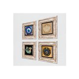 Pinecone Stone Lotus Çiçeği, Nazar, Şahmeran Taş Duvar Tablosu - Çerçeveli Taş Tablo - Dekoratif Duvar Sanatı - Modern Ev ve Ofis Duvar Dekoru T4-1217
