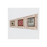 Pinecone Stone Mandala, Fas Desenli Vintage, Çini Sanatı Taş Duvar Tablosu - Çerçeveli Taş Tablo - Dekoratif Duvar Sanatı - Modern Ev ve Ofis Duvar Dekoru T3-392