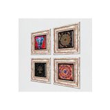 Pinecone Stone Mandala, Fil, Sri Yantra, Hayat Ağacı Taş Duvar Tablosu - Çerçeveli Taş Tablo - Dekoratif Duvar Sanatı - Modern Ev ve Ofis Duvar Dekoru K4-938