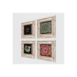 Pinecone Stone Mandala, Hayat Ağacı, Şahmeran Taş Duvar Tablosu - Çerçeveli Taş Tablo - Dekoratif Duvar Sanatı - Modern Ev ve Ofis Duvar Dekoru T4-724