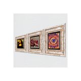 Pinecone Stone Mandala, Leonardo da Vinci Mona Lisa, Nar Taş Duvar Tablosu - Çerçeveli Taş Tablo - Dekoratif Duvar Sanatı - Modern Ev ve Ofis Duvar Dekoru K3-1436