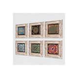 Pinecone Stone Mandala, Sri Yantra, Yaşam Çiçeği Taş Duvar Tablosu - Çerçeveli Taş Tablo - Dekoratif Duvar Sanatı - Modern Ev ve Ofis Duvar Dekoru T6-66