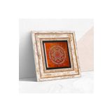 Pinecone Stone Mandala Taş Duvar Tablosu - Çerçeveli Taş Tablo - Dekoratif Duvar Sanatı - Modern Ev ve Ofis Duvar Dekoru K1-169