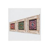 Pinecone Stone Mandala Taş Duvar Tablosu - Çerçeveli Taş Tablo - Dekoratif Duvar Sanatı - Modern Ev ve Ofis Duvar Dekoru K3-1749