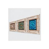 Pinecone Stone Mandala Taş Duvar Tablosu - Çerçeveli Taş Tablo - Dekoratif Duvar Sanatı - Modern Ev ve Ofis Duvar Dekoru K3-1751