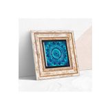 Pinecone Stone Mandala Taş Duvar Tablosu - Çerçeveli Taş Tablo - Dekoratif Duvar Sanatı - Modern Ev ve Ofis Duvar Dekoru T1-227