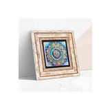 Pinecone Stone Mandala Taş Duvar Tablosu - Çerçeveli Taş Tablo - Dekoratif Duvar Sanatı - Modern Ev ve Ofis Duvar Dekoru T1-229