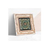 Pinecone Stone Mandala Taş Duvar Tablosu - Çerçeveli Taş Tablo - Dekoratif Duvar Sanatı - Modern Ev ve Ofis Duvar Dekoru T1-231