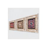 Pinecone Stone Mandala Taş Duvar Tablosu - Çerçeveli Taş Tablo - Dekoratif Duvar Sanatı - Modern Ev ve Ofis Duvar Dekoru T3-1748