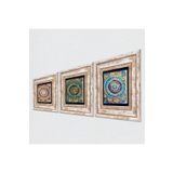 Pinecone Stone Mandala Taş Duvar Tablosu - Çerçeveli Taş Tablo - Dekoratif Duvar Sanatı - Modern Ev ve Ofis Duvar Dekoru T3-1752