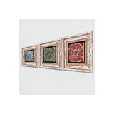 Pinecone Stone Mandala Taş Duvar Tablosu - Çerçeveli Taş Tablo - Dekoratif Duvar Sanatı - Modern Ev ve Ofis Duvar Dekoru T3-36