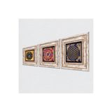 Pinecone Stone Mandala, Yaşam Çiçeği, Nazar Taş Duvar Tablosu - Çerçeveli Taş Tablo - Dekoratif Duvar Sanatı - Modern Ev ve Ofis Duvar Dekoru T3-374
