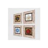Pinecone Stone Muhammed Resulullah Lafzı, Nazar, Bereket Duası Taş Duvar Tablosu - Çerçeveli Taş Tablo - Dekoratif Duvar Sanatı - Modern Ev ve Ofis Duvar Dekoru K4-180