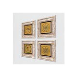 Pinecone Stone Nas Suresi, Felak Suresi, Bismillah, Mührü Şerif Taş Duvar Tablosu - Çerçeveli Taş Tablo - Dekoratif Duvar Sanatı - Modern Ev ve Ofis Duvar Dekoru K4-1993