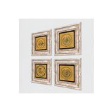 Pinecone Stone Nas Suresi, Felak Suresi, Elhamdülillah, Mührü Şerif Taş Duvar Tablosu - Çerçeveli Taş Tablo - Dekoratif Duvar Sanatı - Modern Ev ve Ofis Duvar Dekoru K4-1994