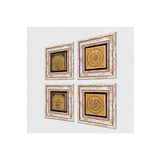 Pinecone Stone Nas Suresi, Felak Suresi, Nazar Duası, Bereket Duası Taş Duvar Tablosu - Çerçeveli Taş Tablo - Dekoratif Duvar Sanatı - Modern Ev ve Ofis Duvar Dekoru K4-711