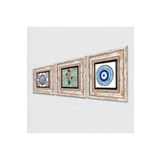 Pinecone Stone Nazar, Ebru Sanatı, Çini Sanatı Taş Duvar Tablosu - Çerçeveli Taş Tablo - Dekoratif Duvar Sanatı - Modern Ev ve Ofis Duvar Dekoru T3-131