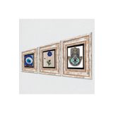 Pinecone Stone Nazar, Ebru Sanatı, Fatma Ana Eli (Hamsa) Taş Duvar Tablosu - Çerçeveli Taş Tablo - Dekoratif Duvar Sanatı - Modern Ev ve Ofis Duvar Dekoru K3-1977