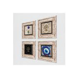 Pinecone Stone Nazar, Ebru Sanatı, Hayat Ağacı Taş Duvar Tablosu - Çerçeveli Taş Tablo - Dekoratif Duvar Sanatı - Modern Ev ve Ofis Duvar Dekoru K4-1558