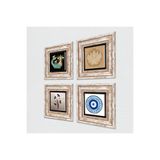 Pinecone Stone Nazar, Ebru Sanatı, Lotus Çiçeği, Şahmeran Taş Duvar Tablosu - Çerçeveli Taş Tablo - Dekoratif Duvar Sanatı - Modern Ev ve Ofis Duvar Dekoru T4-999